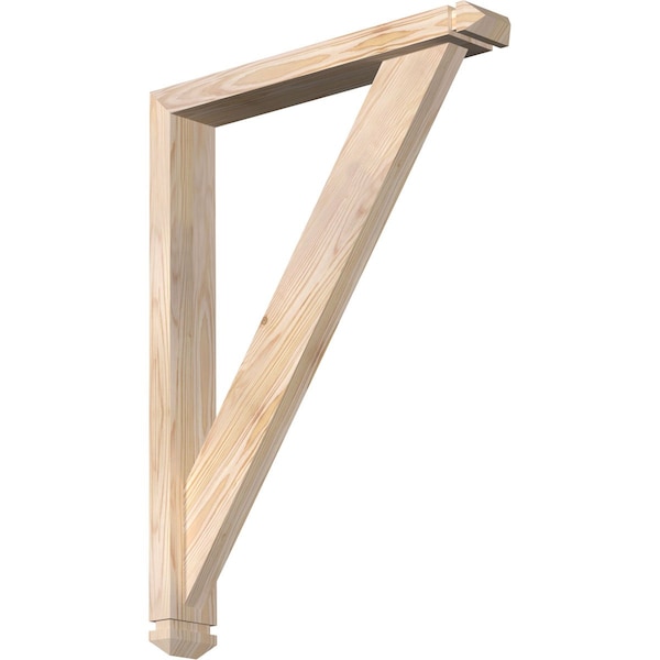 Ekena Millwork Traditional Arts and Crafts Smooth Bracket w/ Offset Brace, Douglas Fir, 3 1/2"W x 22"D x 30"H BKT0402X22X30TRA03SDF - main